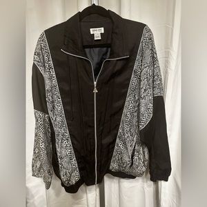 Black Silver Mix “ Euro Joy” Chic Bomber Jacket!!